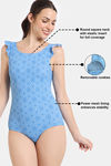 Zelocity Elastane Blended Slip-On Malliot with Removable Pads - Azure Blue — thumbnail 6